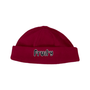 Fruity Beanie Polar Fleece Logo Maroon