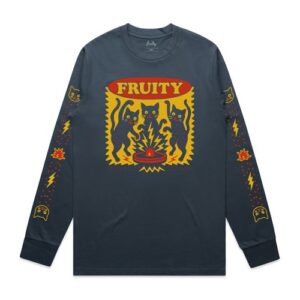 Fruity LS Tee Zap Cats  Petrol Blue