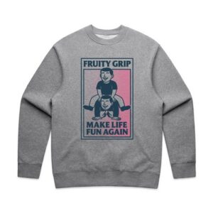 Fruity Grip Sweater Leap Frog  Grey Marle